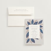 "Bouquet" - Wedding Invitations in Cobalt by Jen Owens - Invitation with Envelope