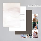 "Sloped" - Wedding Invitations in Ecru by Everett Paper Goods - Back of Card