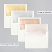 "Sloped" - Wedding Invitations in Ecru by Everett Paper Goods - Envelope Liner Options