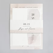 "Sloped" - Wedding Invitations in Ecru by Everett Paper Goods - Assembled