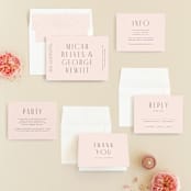 "Casablanca" - Wedding Invitations in Blush by Lori Wemple - Invitation Suite