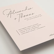 "Aesthetic" - Wedding Invitations in Blush by Liz Conley - Close-Up