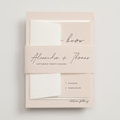 "Aesthetic" - Wedding Invitations in Blush by Liz Conley - Assembled