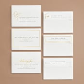 "Aesthetic" - Wedding Invitations in Blush by Liz Conley - Foil Envelopes Available