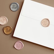 "Aesthetic" - Wedding Invitations in Blush by Liz Conley - Wax Seals