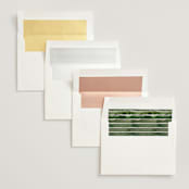 "Wildflower" - Wedding Invitations in Almond by Leah Bisch - Envelope Liner Options