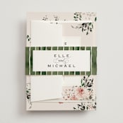 "Wildflower" - Wedding Invitations in Almond by Leah Bisch - Assembled with Belly Band