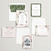 "Wildflower" - Wedding Invitations in Almond by Leah Bisch - Invitation Suite