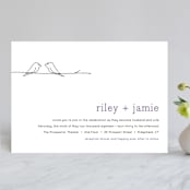 "Birds of a Feather" - Wedding Invitations in Plum by R studio - Front