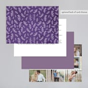 "Birds of a Feather" - Wedding Invitations in Plum by R studio - Back of Card