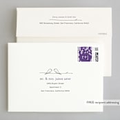 "Birds of a Feather" - Wedding Invitations in Plum by R studio - FREE Recipient Addressing