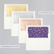 "Birds of a Feather" - Wedding Invitations in Plum by R studio - Envelope Liner Options
