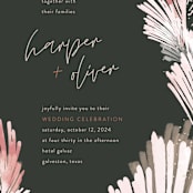 "lush romance" - Wedding Invitations in Palm by Robin Ott - Close-Up