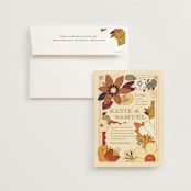 "Nouveau Love" - Wedding Invitations in Umber by Morgan Ramberg - Invitation with Envelope