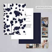 "Artistic Union" - Wedding Invitations in Indigo by Brooke Chandler - Back of Card