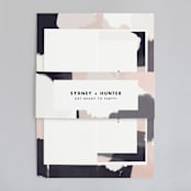 "Artistic Union" - Wedding Invitations in Indigo by Brooke Chandler - Assembled