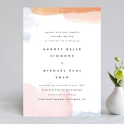 "Watercolor Wisp" - Wedding Invitations in Blush by Ariel Rutland - Front