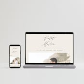 "Violet " - Wedding Invitations in Linen by Kelly Schmidt - FREE Wedding Website