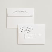 "Violet " - Wedding Invitations in Linen by Kelly Schmidt - FREE Recipient Addressing