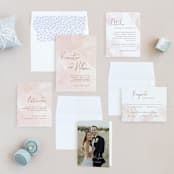 "dawning" - Wedding Invitations in Sunrise by Jennifer Wick - Invitation Suite