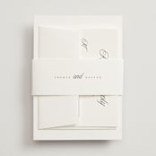 "Beautiful Day" - Wedding Invitations in Graphite by Leah Bisch - Assembled with Belly Band