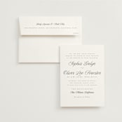 "Beautiful Day" - Wedding Invitations in Graphite by Leah Bisch - Invitation with Envelope