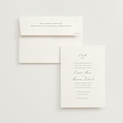 "signature monogram" - Wedding Invitations in Sage by Sara Hicks Malone - Invitation with Envelope