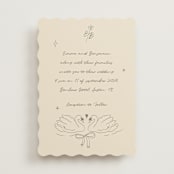 "The Swan" - Wedding Invitations in Buttercream by Helena Vitto - Front