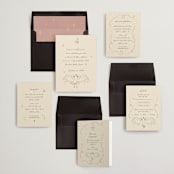"The Swan" - Wedding Invitations in Buttercream by Helena Vitto - Invitation Suite