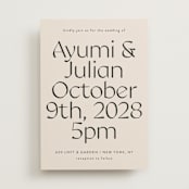 "Ayumi" - Wedding Invitations in Ivory by Melanie Kosuge - Front