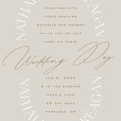 "oval" - Wedding Invitations in Natural by Leah Bisch - Close-Up