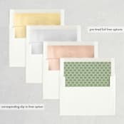 "Laurel of Greens" - Wedding Invitations in Midnight by Jennifer Wick - Envelope Liner Options