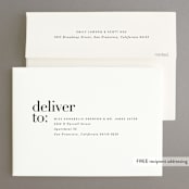 "The Loden" - Wedding Invitations in Ivory by Kelly Schmidt - FREE Recipient Addressing