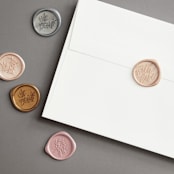 "The Loden" - Wedding Invitations in Ivory by Kelly Schmidt - Wax Seals