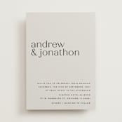 "Align" - Wedding Invitations in Linen by JoAnn Jinks - Front
