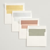 "Spring Dash" - Wedding Invitations in Pewter by Grace Kreinbrink - Envelope Liner Options
