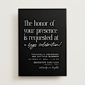 "A formal request" - Wedding Invitations in Jet by Lea Delaveris - Front