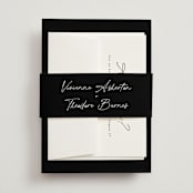"A formal request" - Wedding Invitations in Jet by Lea Delaveris - Assembled with Belly Band