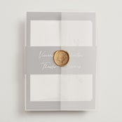 "A formal request" - Wedding Invitations in Jet by Lea Delaveris - Assembled with Vellum Wrap and Wax Seal