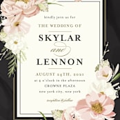 "Forever" - Wedding Invitations in Blush by Susan Moyal - Close-Up