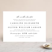 "At Last" - Wedding Invitations in Onyx by Lauren Chism - Front