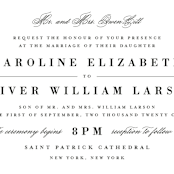 "At Last" - Wedding Invitations in Onyx by Lauren Chism - Close-Up