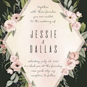 "Diamond Blush" - Wedding Invitations in Rose by Susan Moyal - Close-Up