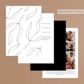 "Denali" - Wedding Invitations in Linen by Carly Reed Walker - Back of Card