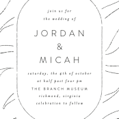 "Denali" - Wedding Invitations in Linen by Carly Reed Walker - Close-Up