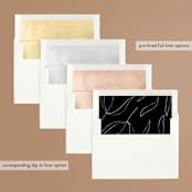 "Denali" - Wedding Invitations in Linen by Carly Reed Walker - Envelope Liner Options
