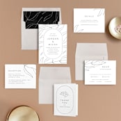 "Denali" - Wedding Invitations in Linen by Carly Reed Walker - Invitation Suite