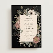 "Peonies & Sage" - Wedding Invitations in Fawn by Susan Moyal - Front