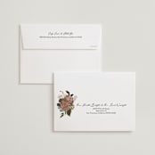 "Peonies & Sage" - Wedding Invitations in Fawn by Susan Moyal - FREE Recipient Addressing