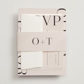 "Eclectic" - Wedding Invitations in Dusty Rose by Vera Lim - Assembled with Belly Band